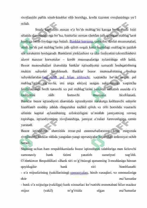 aloqa bank amaliyot hisoboti 6