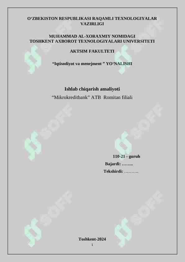 mikrokredit bankda amaliyot hisoboti 1