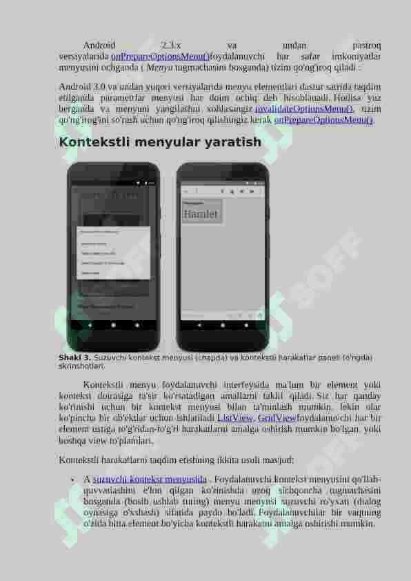 Android Studio muhitida menyular va dialoglar bilan ishlash 7
