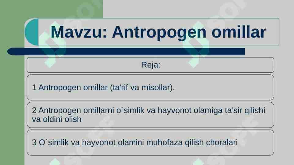 Antropogen omillar 1