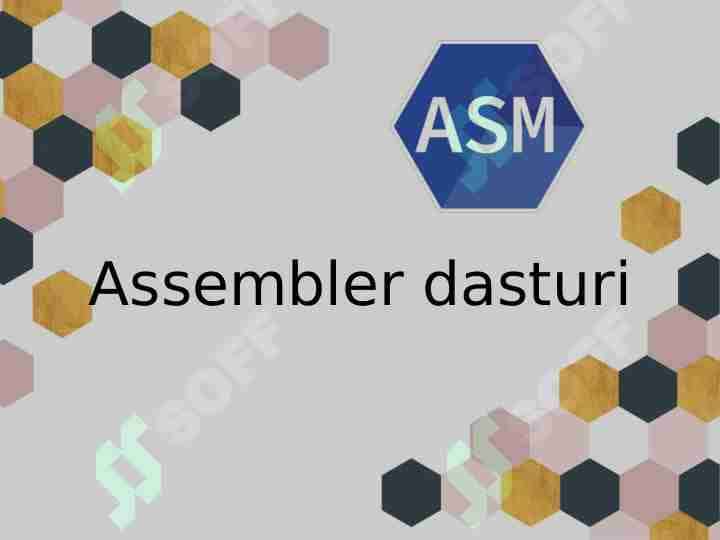 Assembler dasturi 1