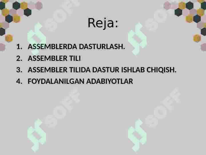 Assembler dasturi 2