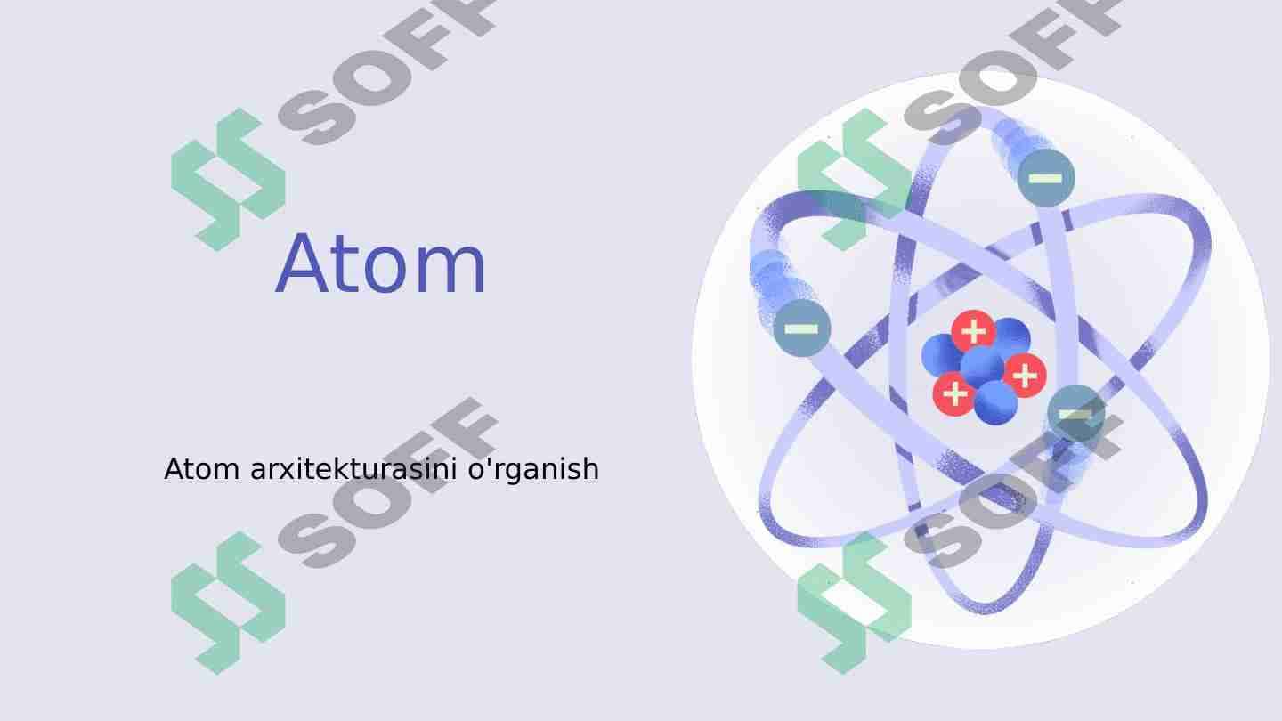 Atom arxitekturasini o'rganish