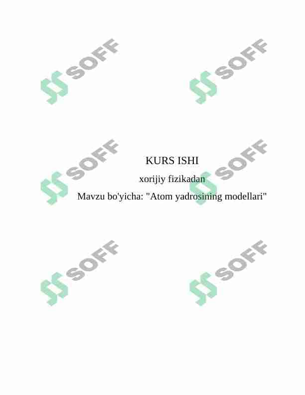 Atom yadrosining modellari 1