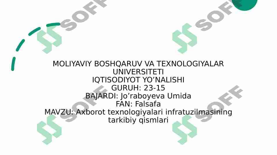 Axborot texnologiyalar 1