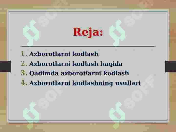 Axborotlarni kodlash 2
