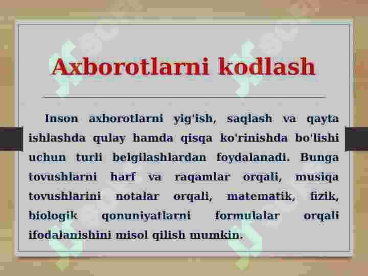Axborotlarni kodlash 3