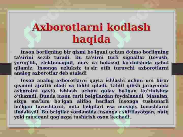 Axborotlarni kodlash 4