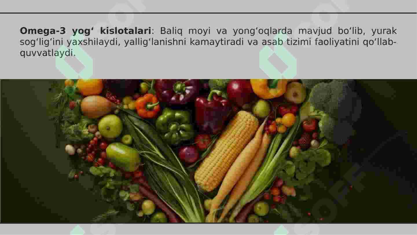 Bioaktiv moddalar turlari 3