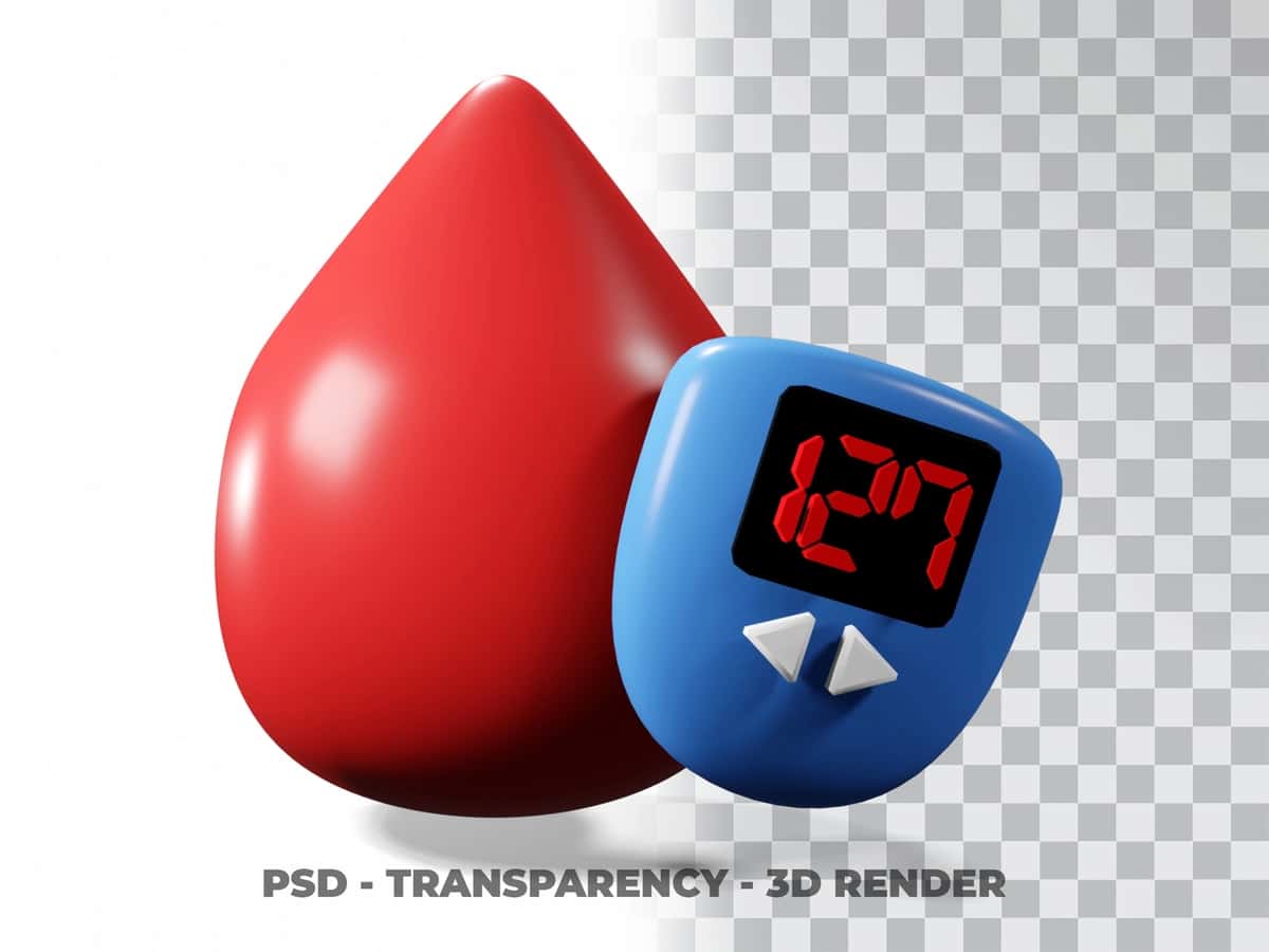 Qon tomchilari tasviri Jahon diabet kuni qon donorlari kuni 3D modellashtirish | Blood drops illustration world diabetes day blood donor day 3d modeling 1