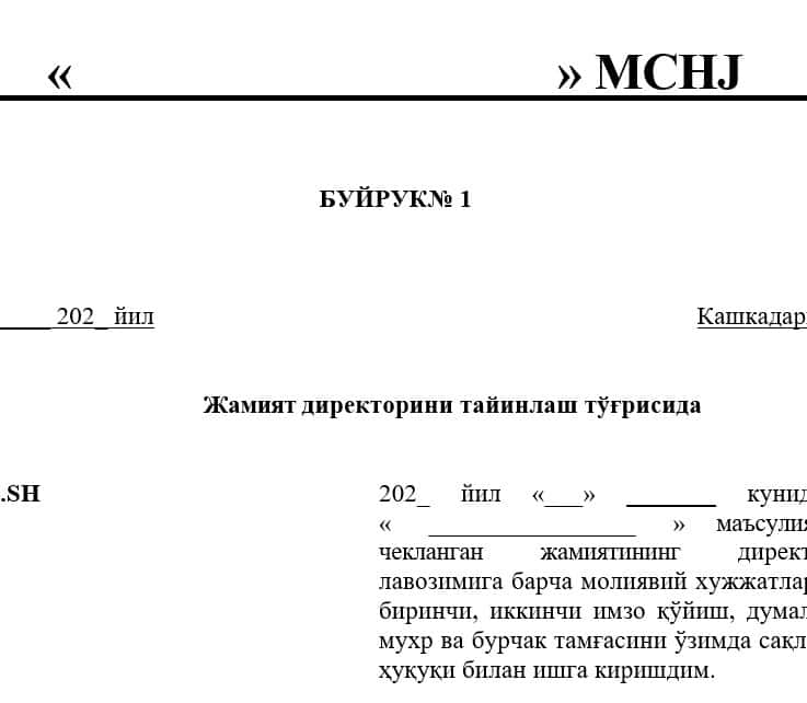BUYRUQ DIREKTOR NAMUNA 1