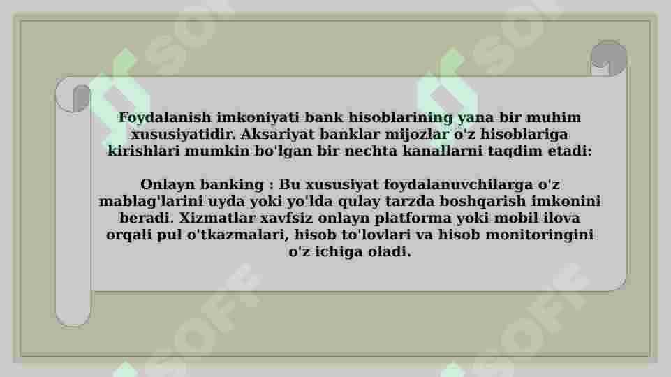 Bank hisob-kitoblari 5