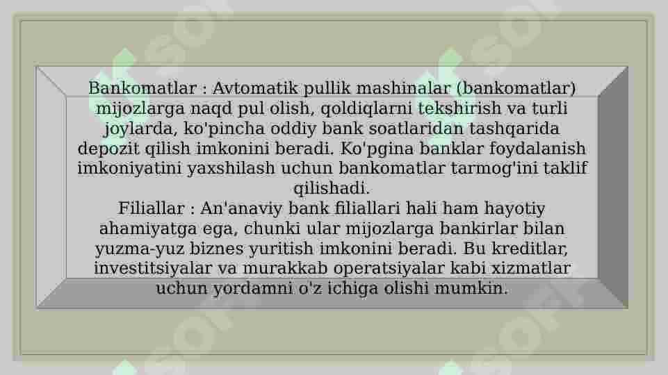 Bank hisob-kitoblari 6