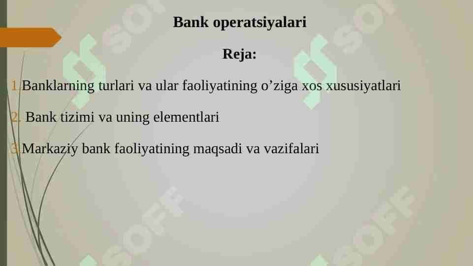 Bank operatsiyalari