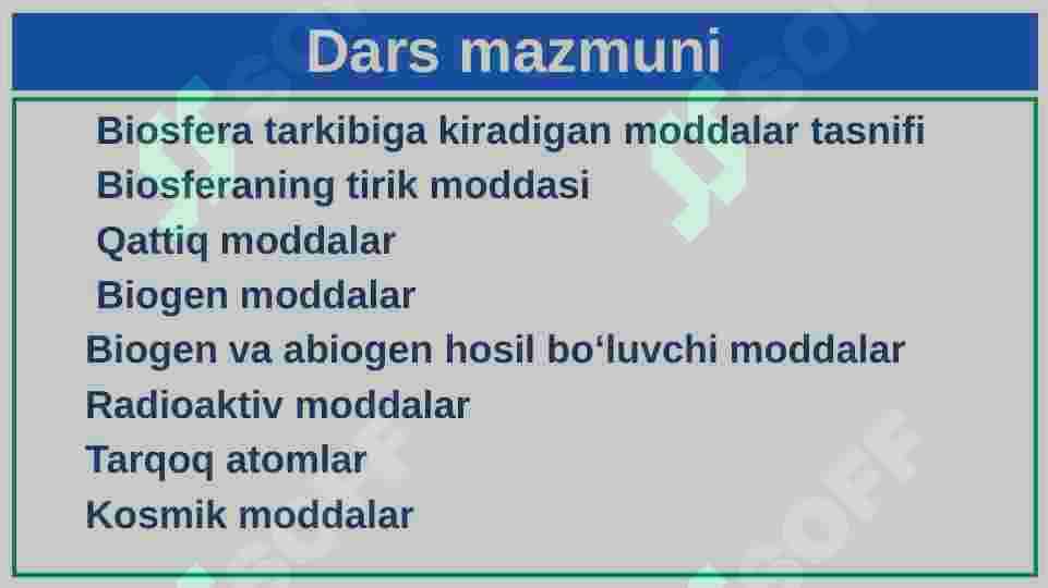 Biosferaning tarkibi 2