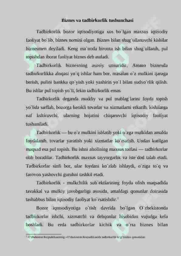 Biznes va tadbirkorlik 2
