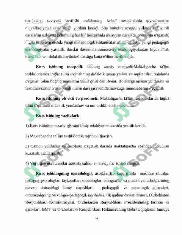 ingliz tilida osmon,yulduzlar fazolarni o'rganish ishlanma loyihasi 4