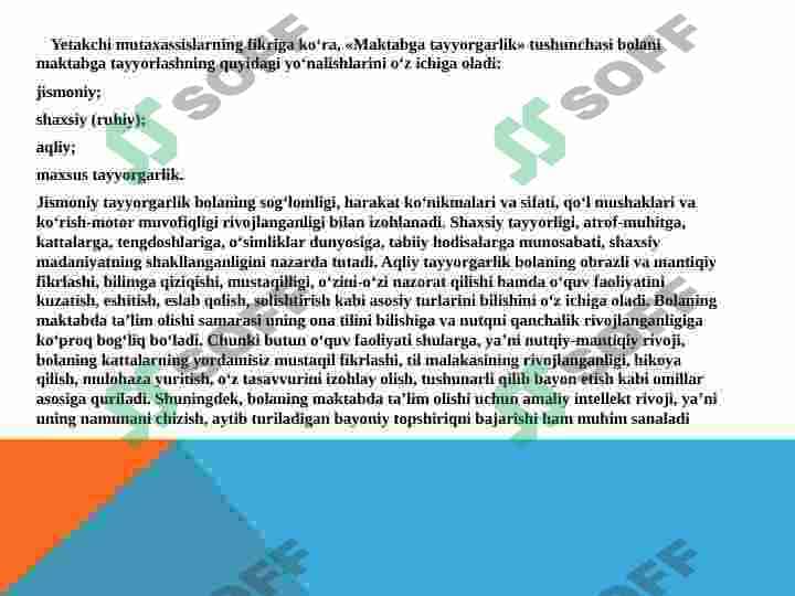 bolani maktabga tayyorlash 2