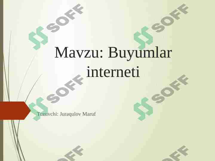 Buyumlar interneti 1