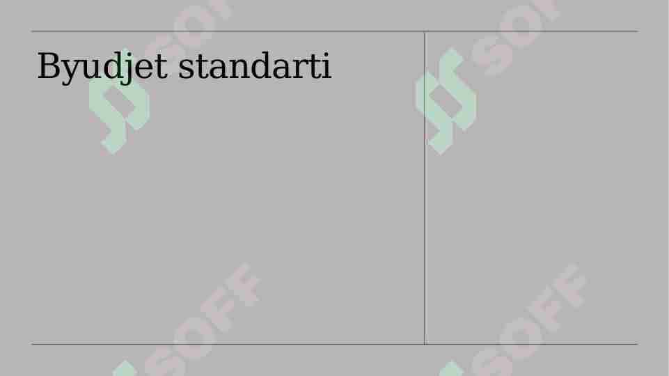 Bydjet standrti 1