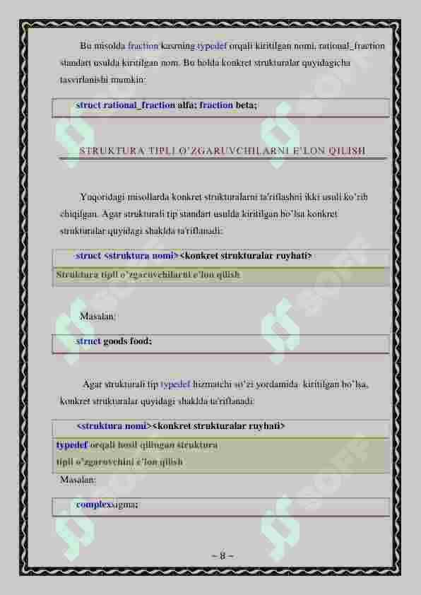 C++ tilida strukturalar 8