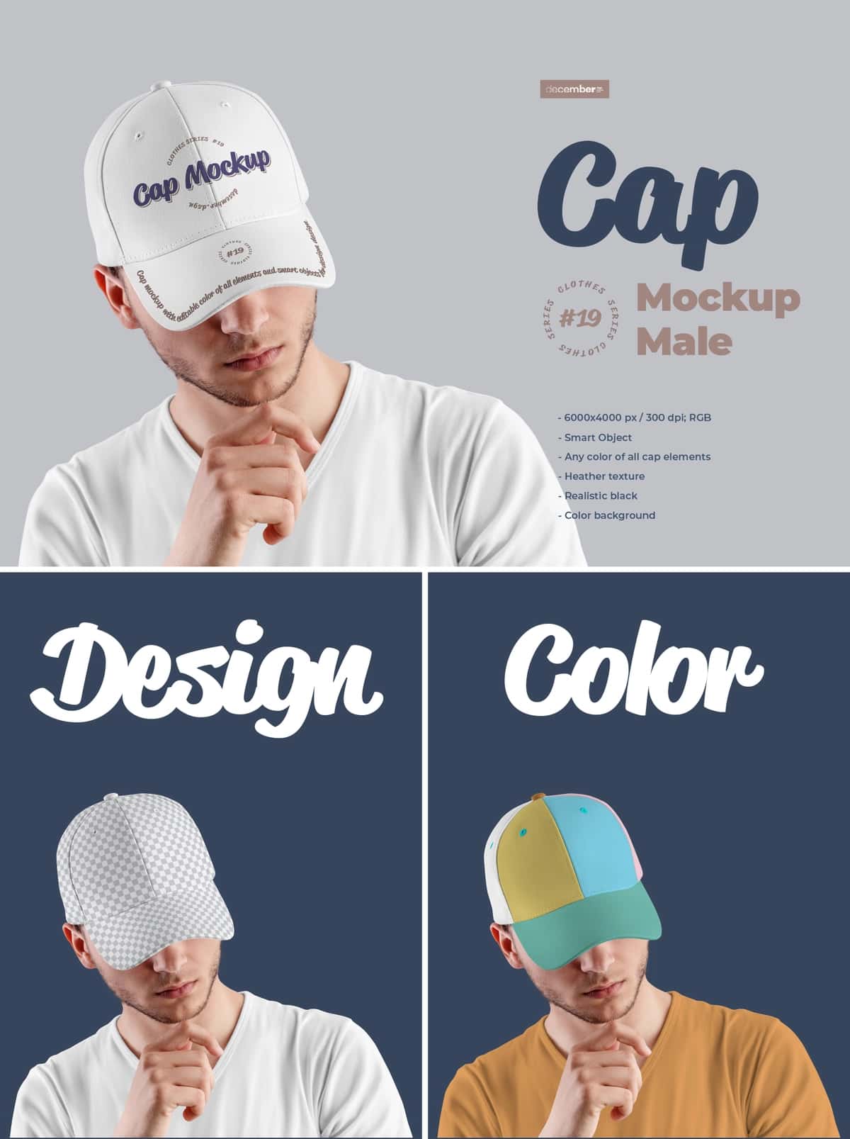 Mockups erkaklar qalpoqchasi dizayni rasmlar dizayni visorini sozlash oson | Mockups mens cap design is easy customizing images design visor 1