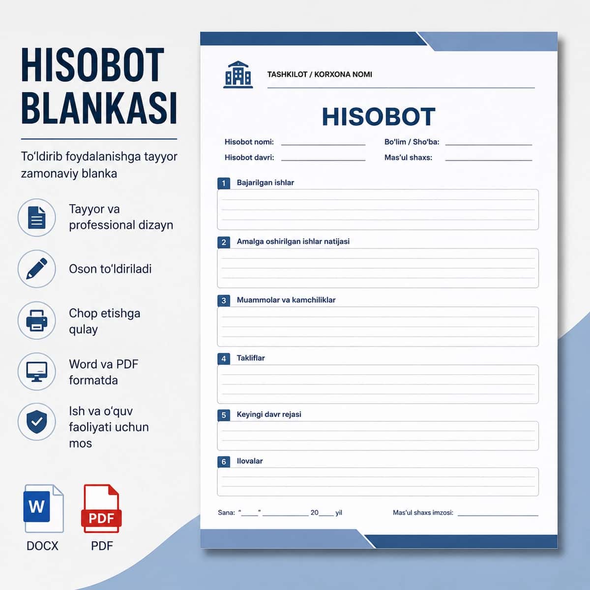 Hisobot blankasi 1