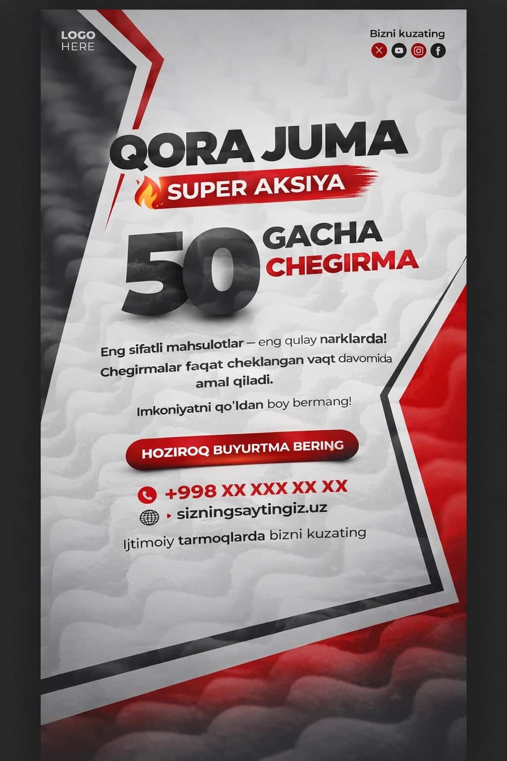 🖤 Qora Juma — Super Aksiya Flayeri 2