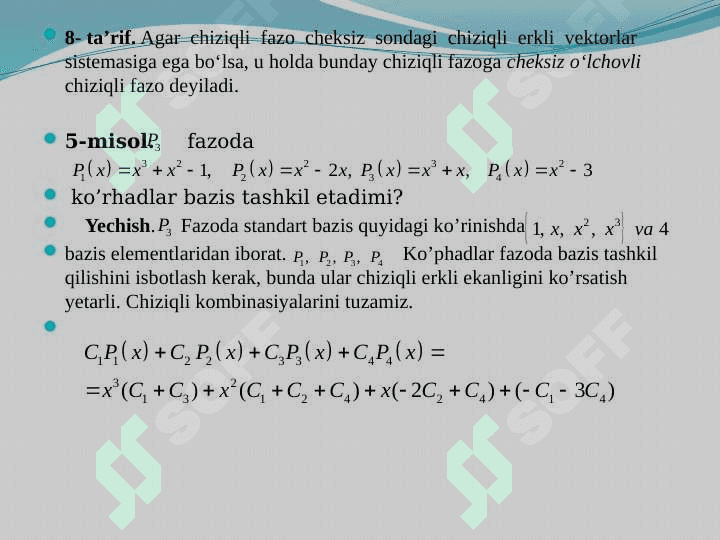CHIZIQLI FAZO 7