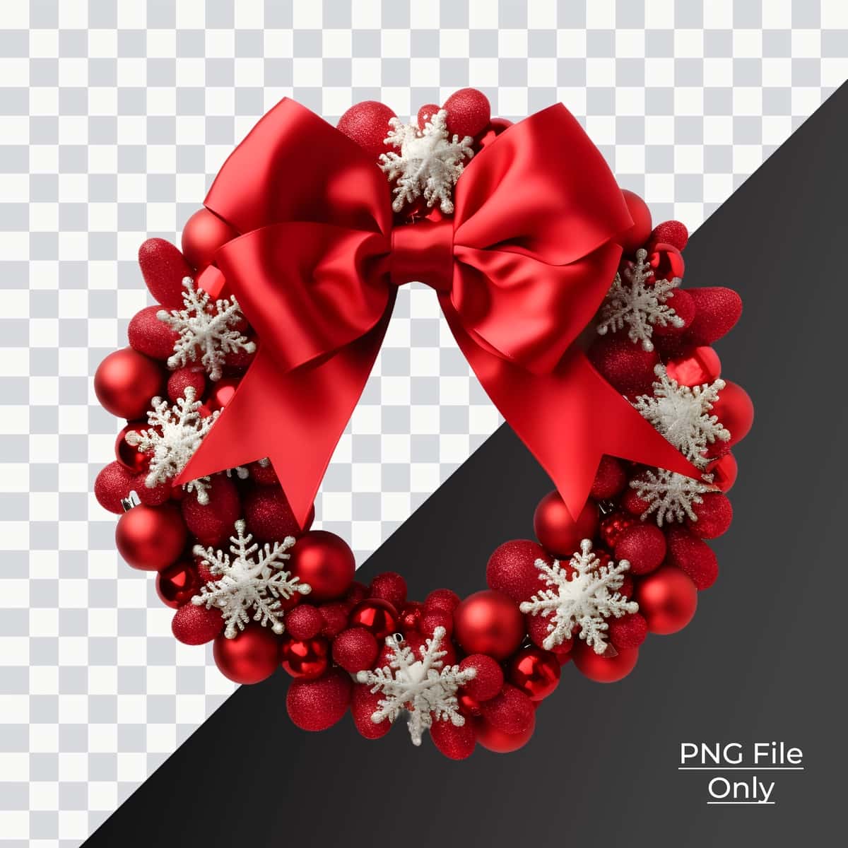 Dekorativ Rojdestvo qizil kamon | Christmas red bow decorative 1