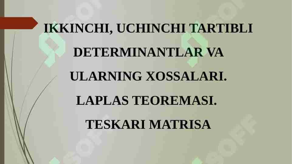 Determinantlar 1