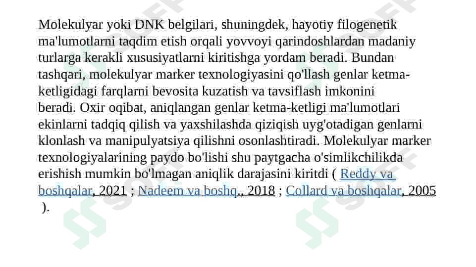 DNK markerlari va uning turlari 4