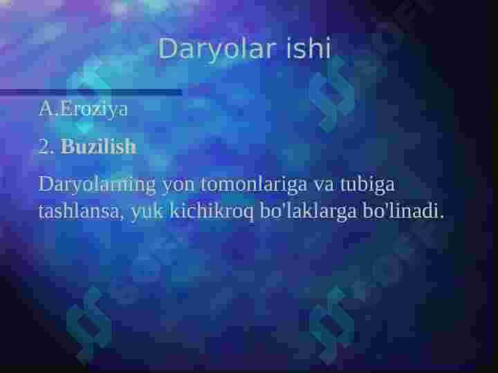 Daryolar ishi 3