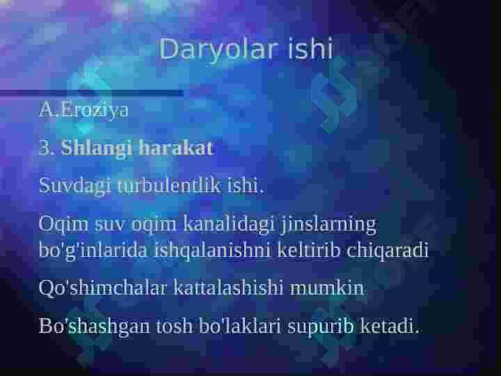 Daryolar ishi 4