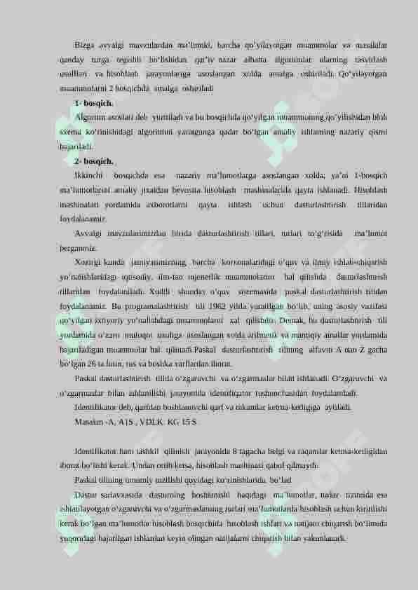Dasturlash asoslari 2