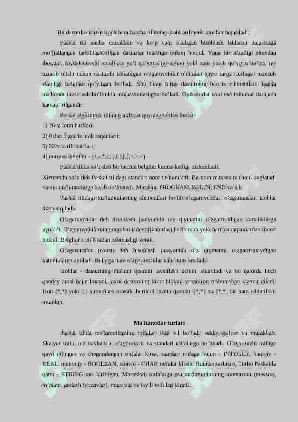 Dasturlash asoslari 3
