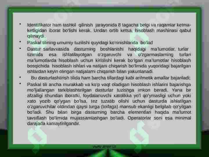 Dasturlash asoslari 4