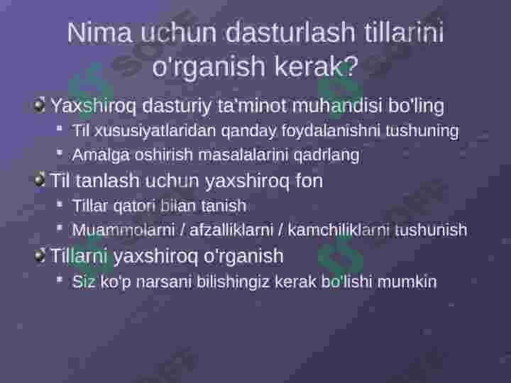 Dasturlash tillari haqida 5