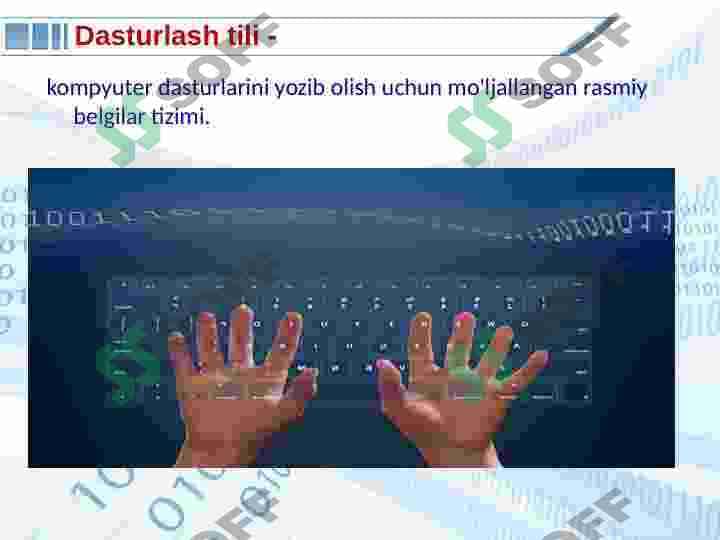 Dasturlash tillari 3