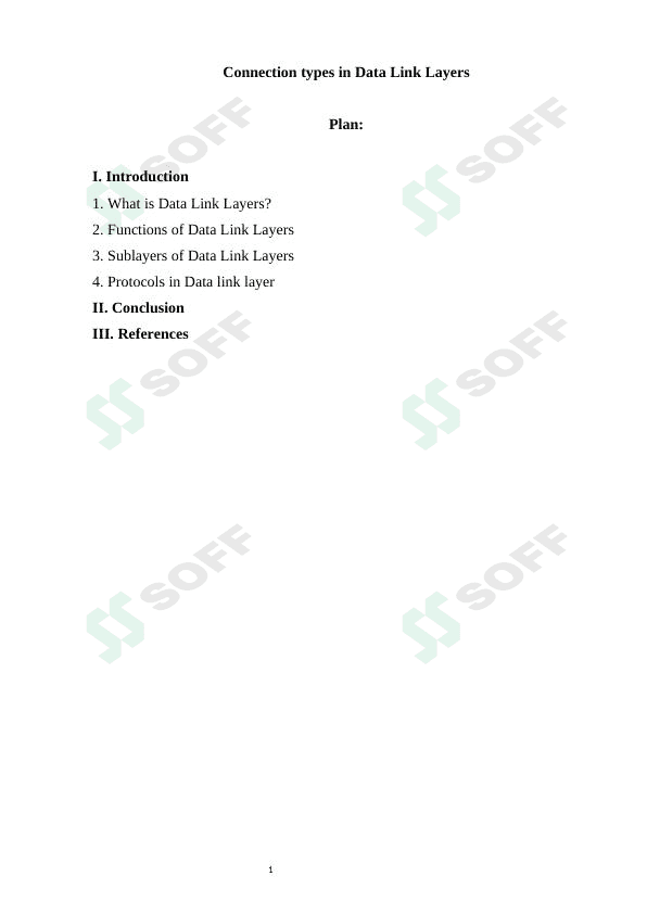Connection types in Data Link Layers 1