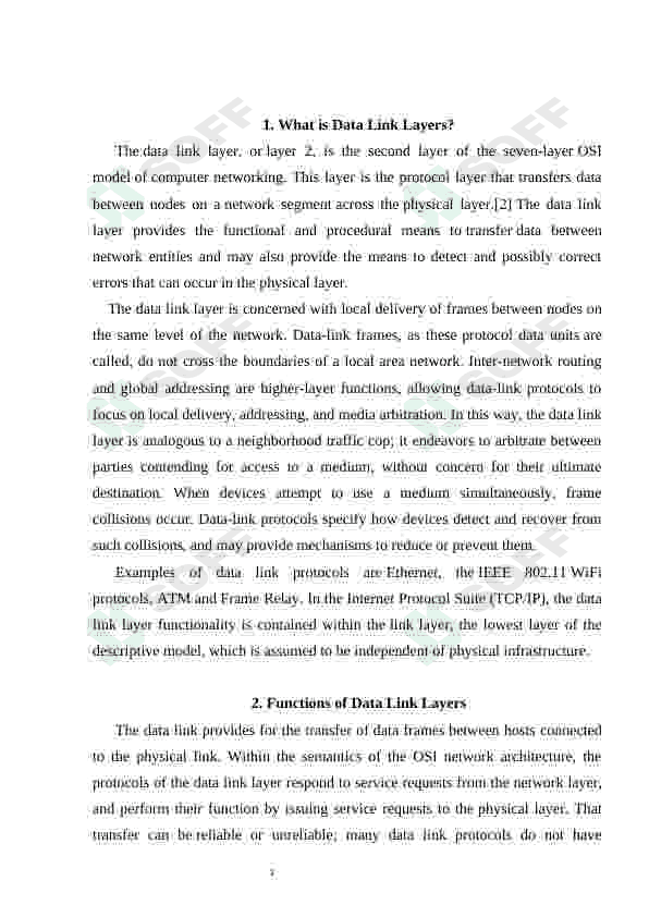 Connection types in Data Link Layers 3