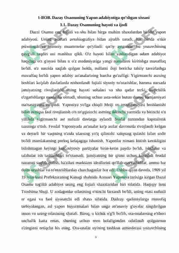 Dazay Osamuning Yapon adabiyotiga qo’shgan xissasi 5