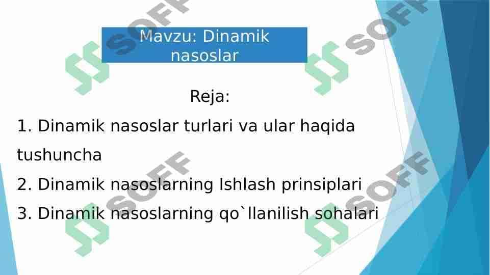 Dinamik nasoslar 1