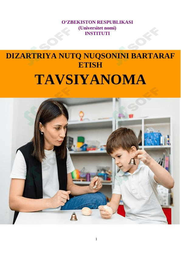 DIZARTRIYA NUTQ NUQSONINI BARTARAF ETISH 1