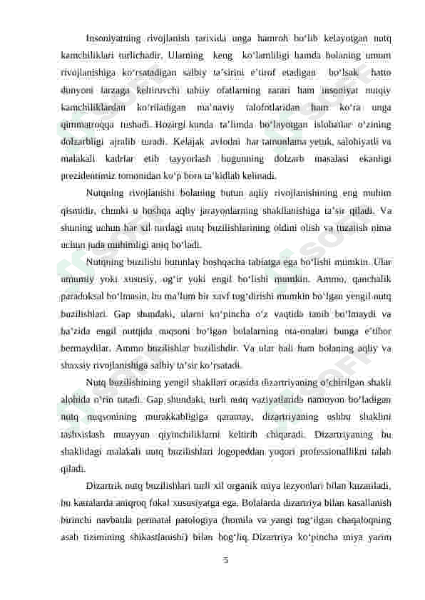 DIZARTRIYA NUTQ NUQSONINI BARTARAF ETISH 5