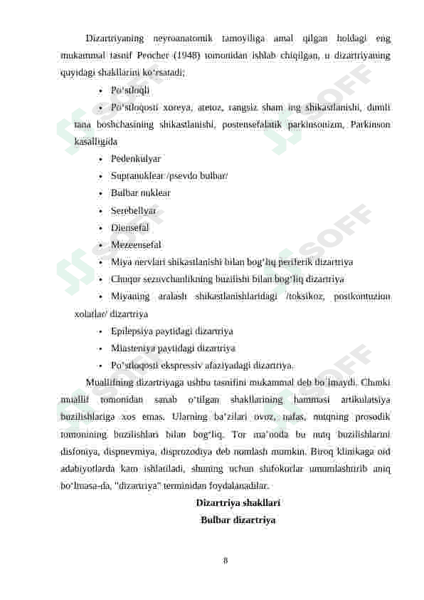 DIZARTRIYA NUTQ NUQSONINI BARTARAF ETISH 8