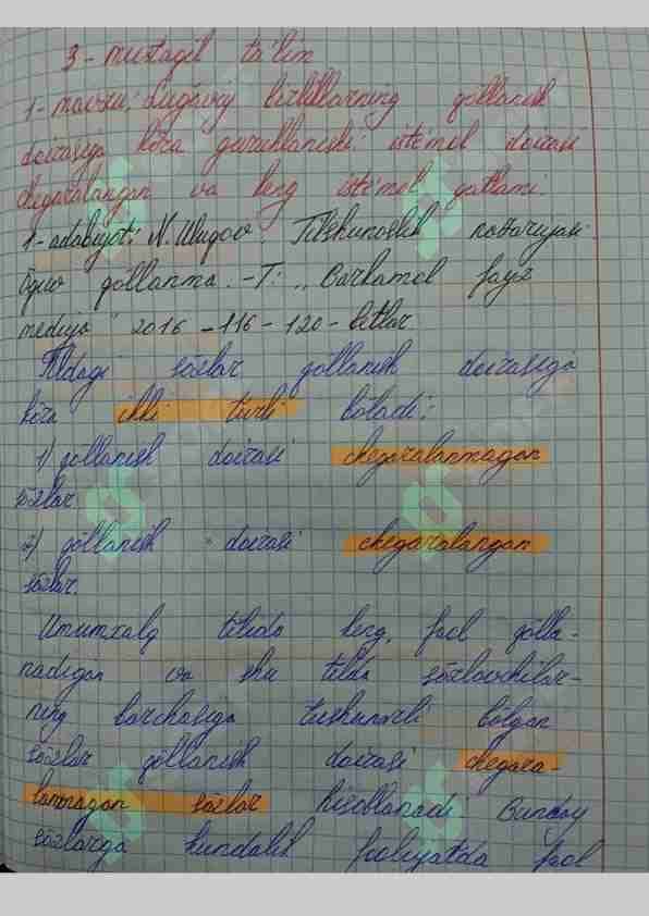 Tilshunoslik nazariyasidan mustaqil ta'lim 1