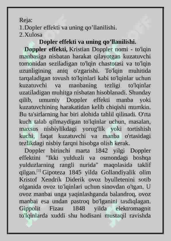 Dopler effekti. 2