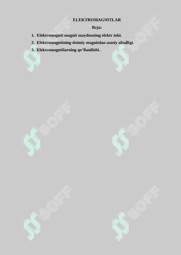 ELEKTROMAGNITLAR 1