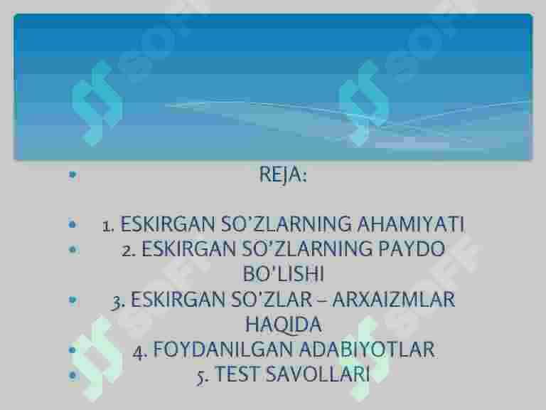 Eskirgan so‘zlar 3